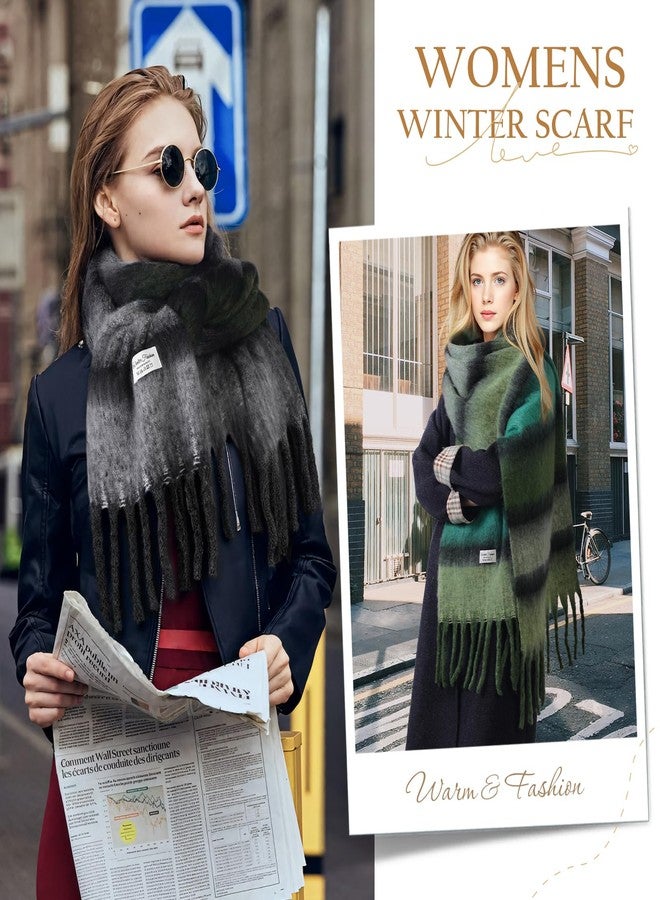 Premillow Women's Mohair Winter Scarf, Warm Winter Scarf for Women and Men, Super Soft Luxurious Cashmere Feel Women Scarfs - Image 4